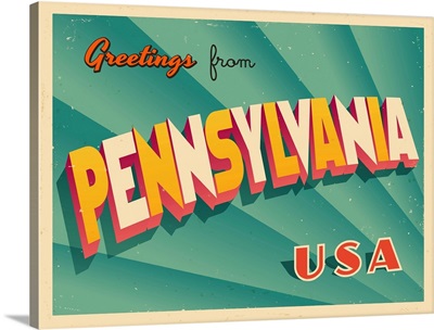 Vintage Touristic Greeting Card - Pennsylvania