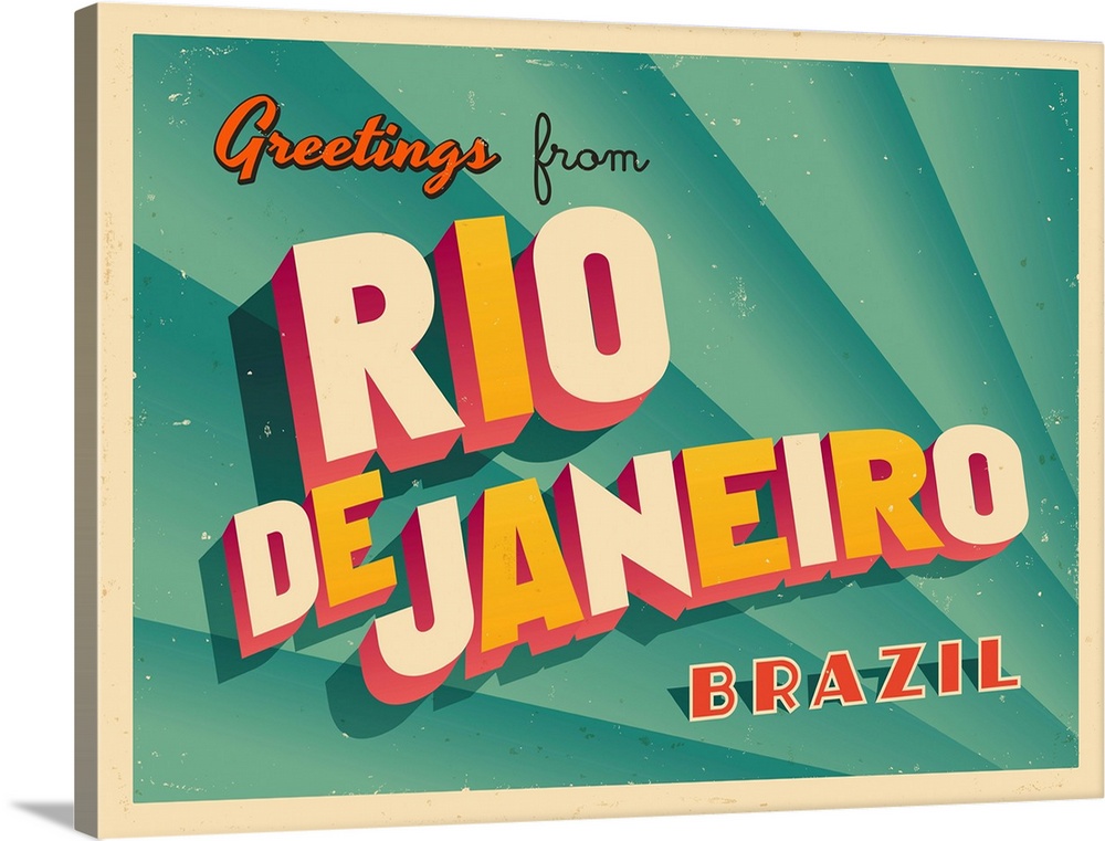Vintage touristic greeting card - Rio de Janeiro, Brazil.