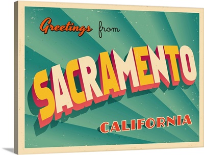 Vintage Touristic Greeting Card - Sacramento, California