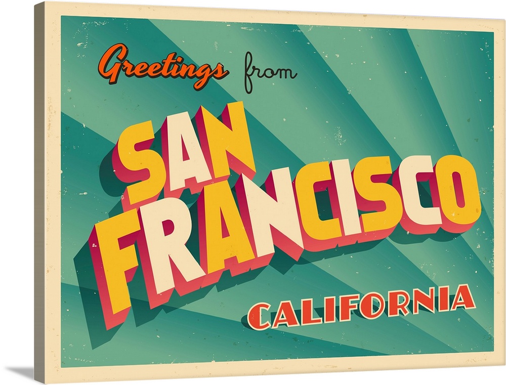 Vintage touristic greeting card - San Francisco, California.