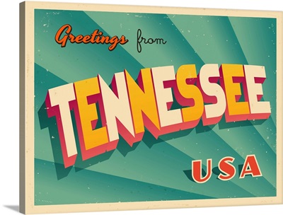 Vintage Touristic Greeting Card - Tennessee