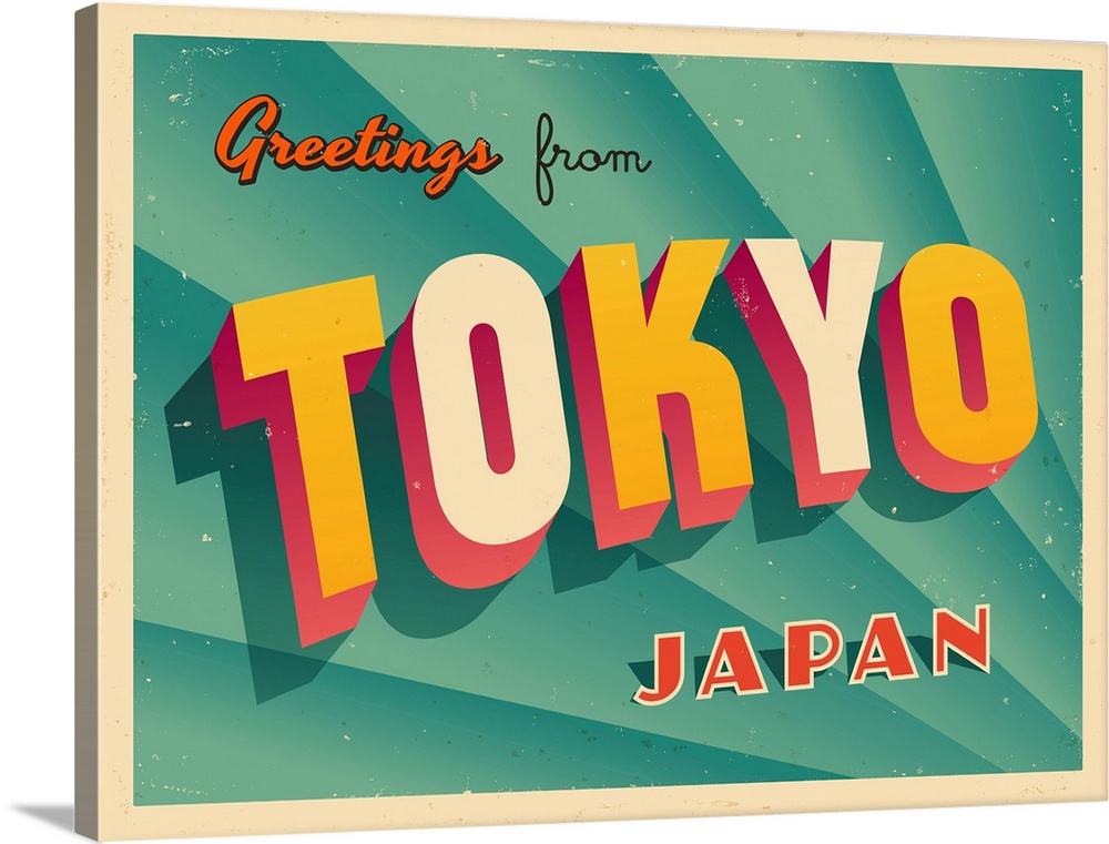 Vintage touristic greeting card - Tokyo, Japan.