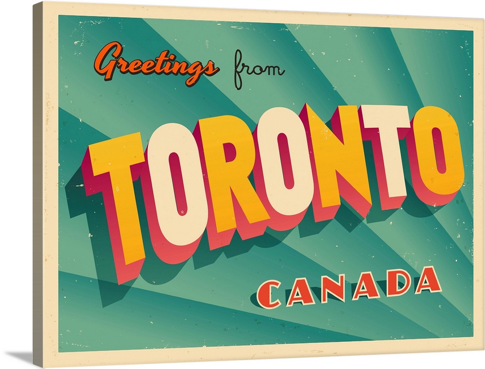Vintage touristic greeting card - Toronto, Canada.