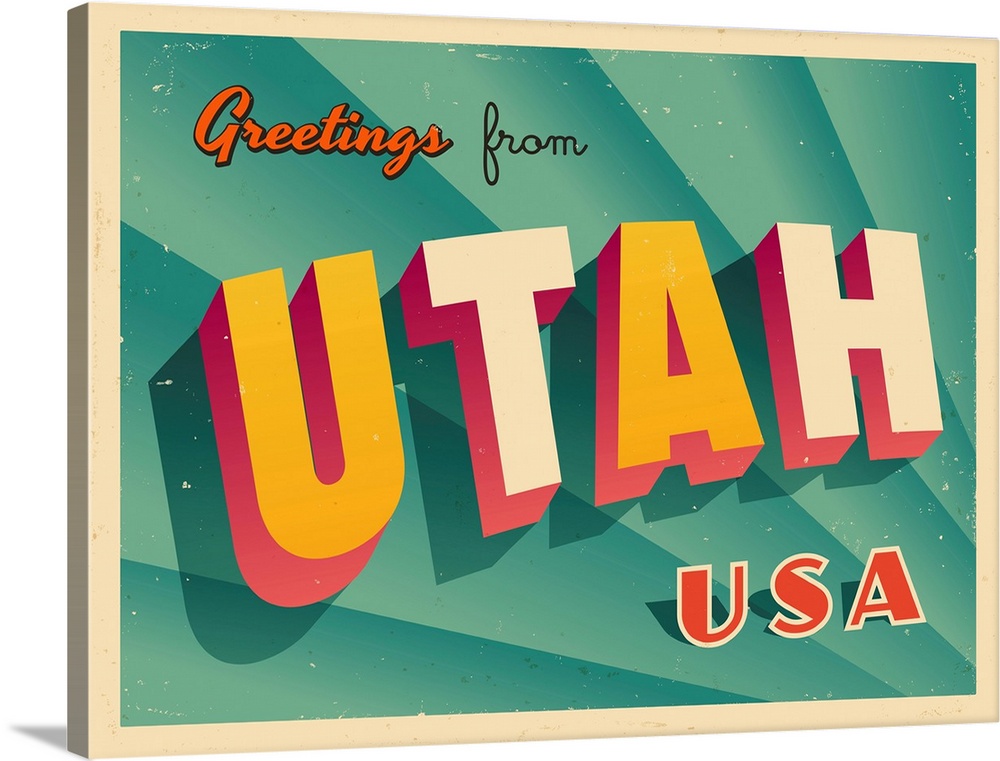 Vintage touristic greeting card - Utah.