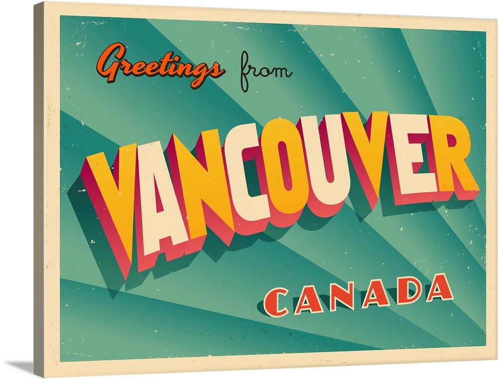 Vintage touristic greeting card - Vancouver, Canada.
