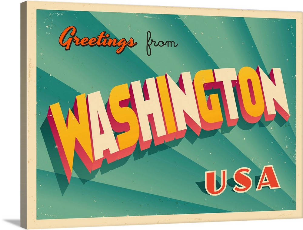 Vintage touristic greeting card - Washington.