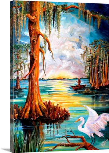 Down On The Bayou Stretched Canvas Print