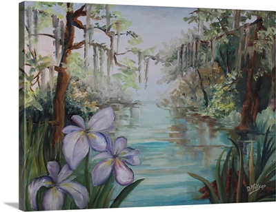 Wild Irises In The Bayou