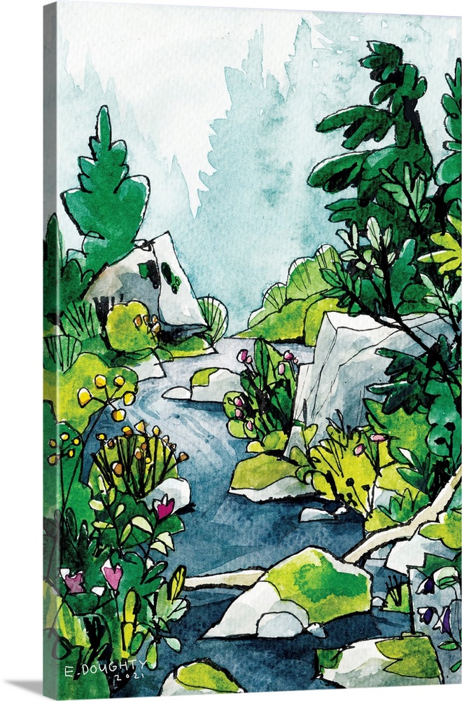 On a hike near Mount Rainier's Wonderland Trails, the artist stopped by a stream to sketch the incredibly lush landscape. ...