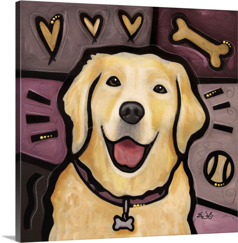 Golden Retriever Pop Art Wall Art, Canvas Prints, Framed Prints, Wall ...