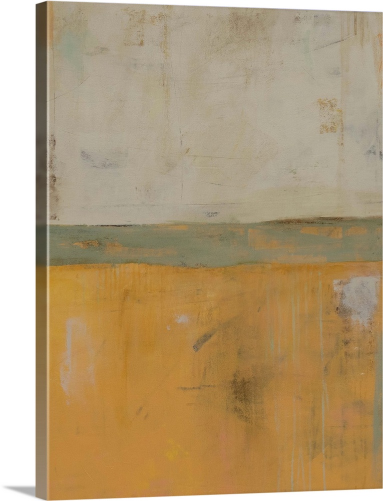 Contemporary abstract painting using muted earth tones.