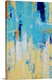 image thumbnail of A contemporary abstract painting using light blue and a pale yellow merging together.
