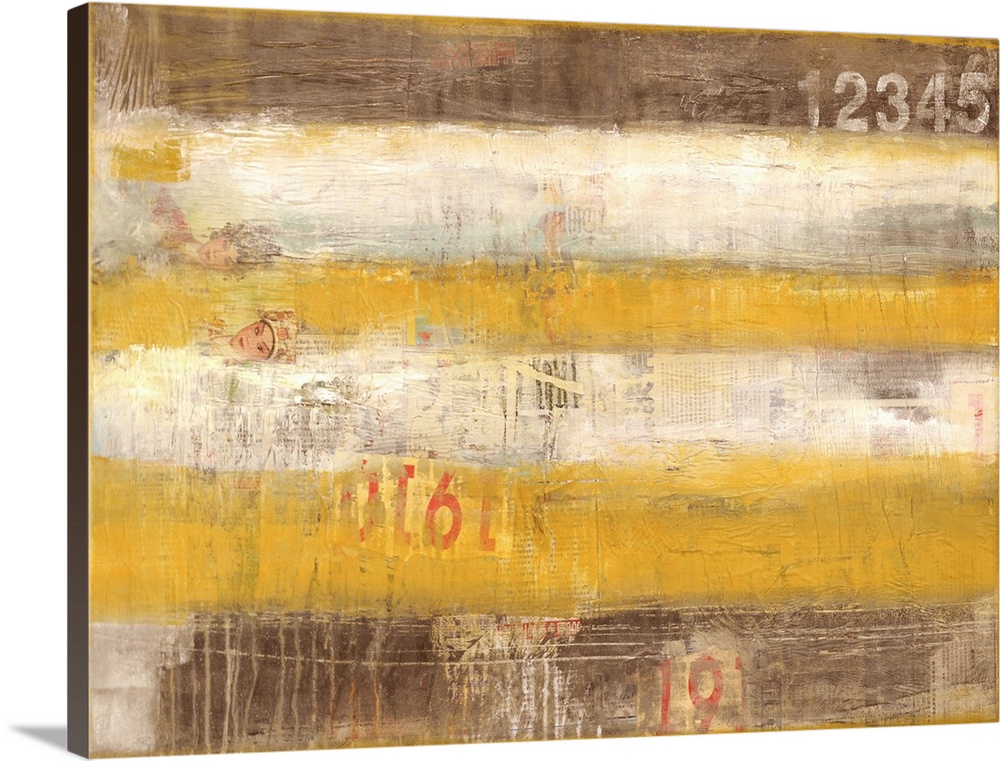 A contemporary abstract painting using earthy tones.