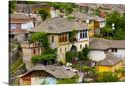Albania, Gjirokastra, Gjirokastra, Architecture characteristic to the region