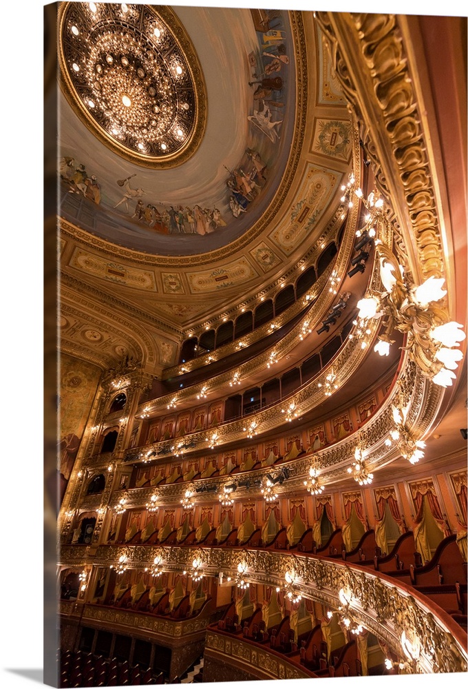 Argentina, Buenos Aires, Interior of Teatro Colon, Congreso.
