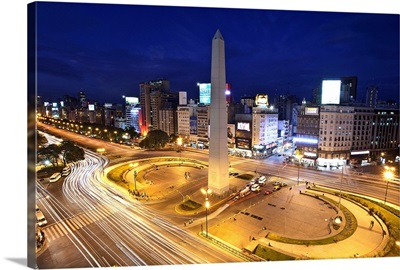 Argentina, Buenos Aires, obelisk on 9 de Julio avenue