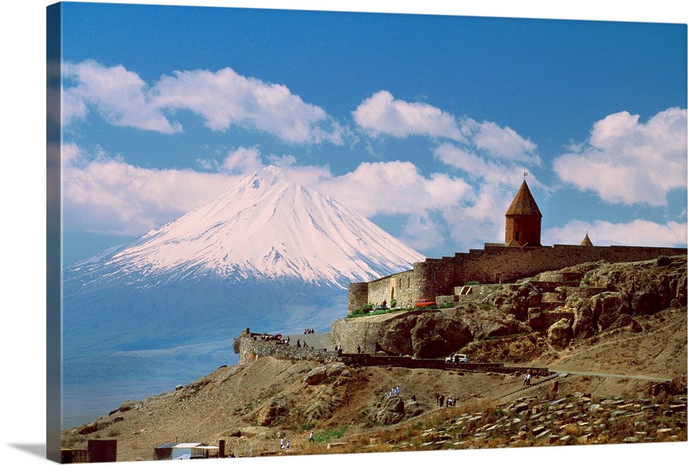 Armenia, Hayastan, Ararat, Khor Virap Monastery and Ararat Mountain in background