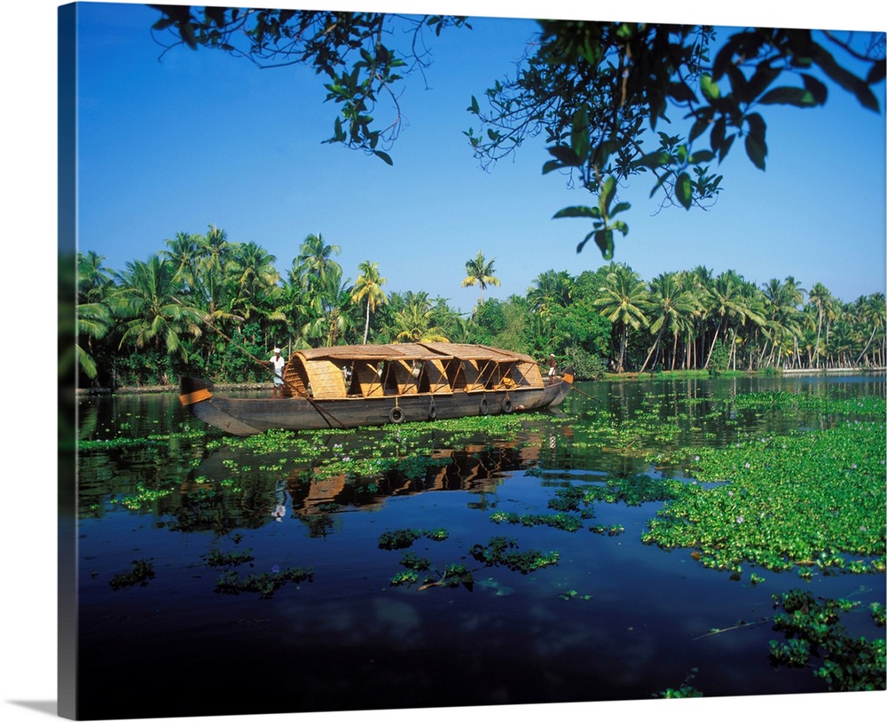 Asia, India, Bharat, Alleppey, houseboat on the Backwaters