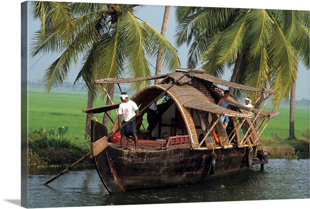 Asia, India, Bharat, Kerala Backwaters, houseboat