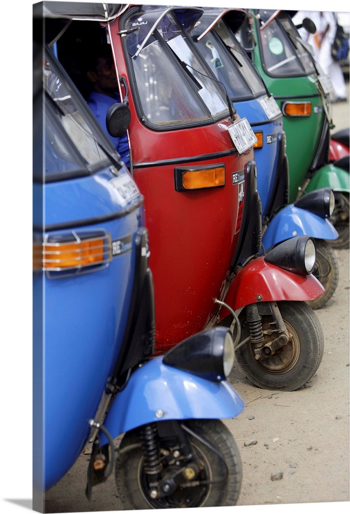 Sri Lanka, Ceylon, Central Province, Watawala Area, near Hatton, parked scooters