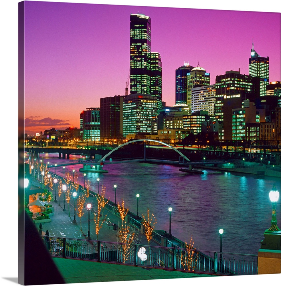 Details about   Melbourne Australia CANVAS WALL ART DECO LARGE READY TO HANG NIGHT all sizes 