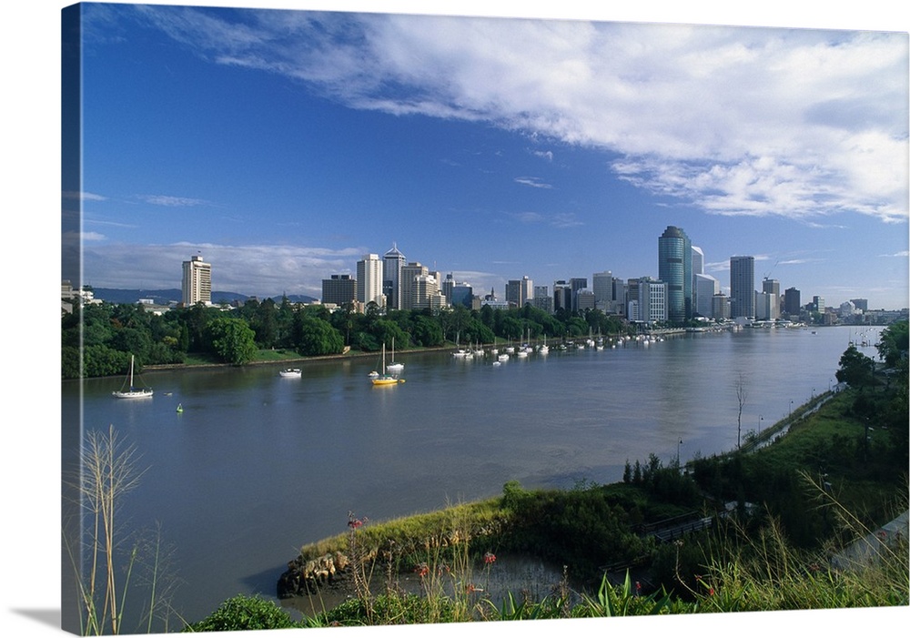 Australia, Queensland, Brisbane, View of the town from the overlook