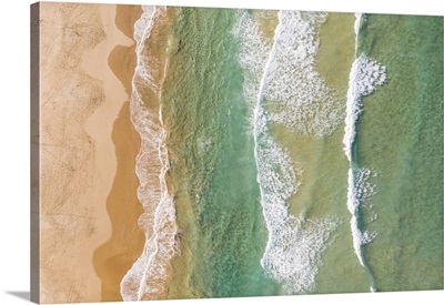 Australia, Sydney, Aerial View Of Freshwater Beach In Sydney's Northern Beaches