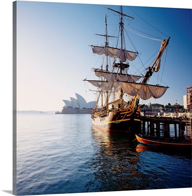 Australia, Sydney, Bounty ship and Sydney Opera House