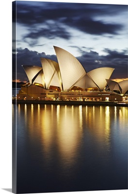 Australia, Sydney, Sydney Opera House, Sydney Harbor Bridge, Sydney Opera House at night