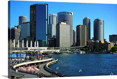 Australia, Sydney, View of Sidney from shopping center