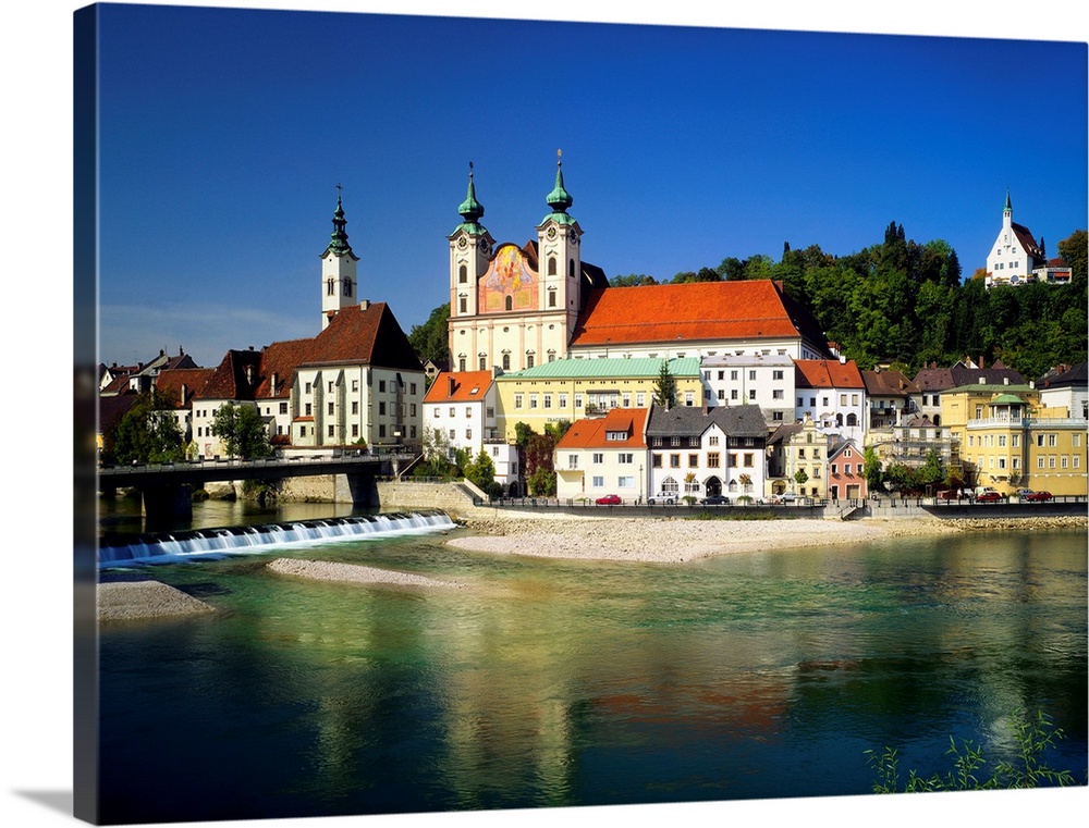 Austria, Steyr, view of the town and the Enns river