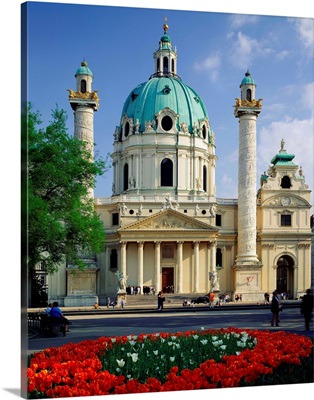 Austria, Vienna, Karlskirche (Church of St. Charles Borromaeus)
