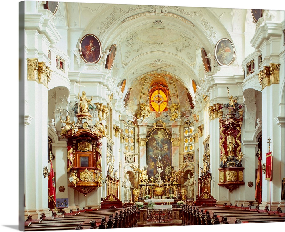 Austria, Wachau, Durnstein, inside view of the church