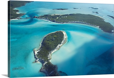 Bahamas, Exuma Cays, aerial view