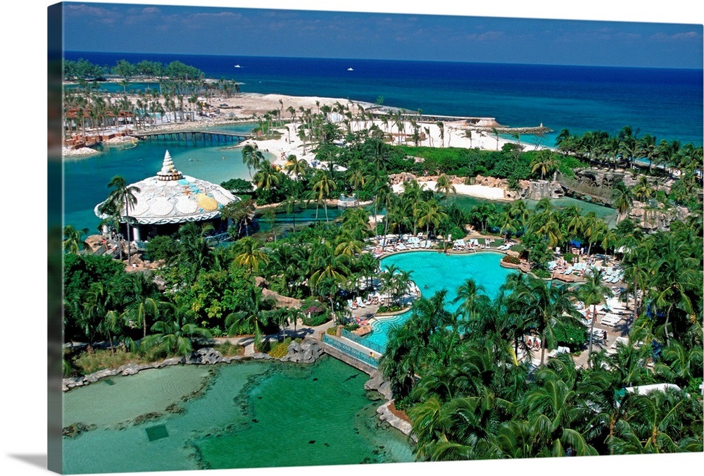 Bahamas Nassau Aerial View Of Paradise Island And Atlantis Resort 4799