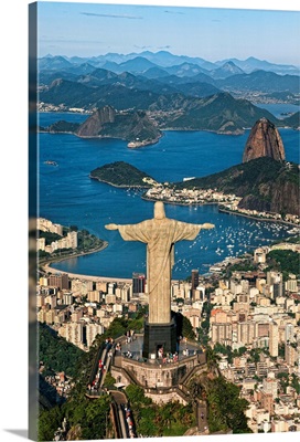 Brazil, Rio de Janeiro, Baia da Guanabara, Christ Redentor