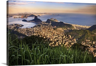 Brazil, Rio de Janeiro, Baia de Guanabara, Ipanema, Corcovado, Copacabana