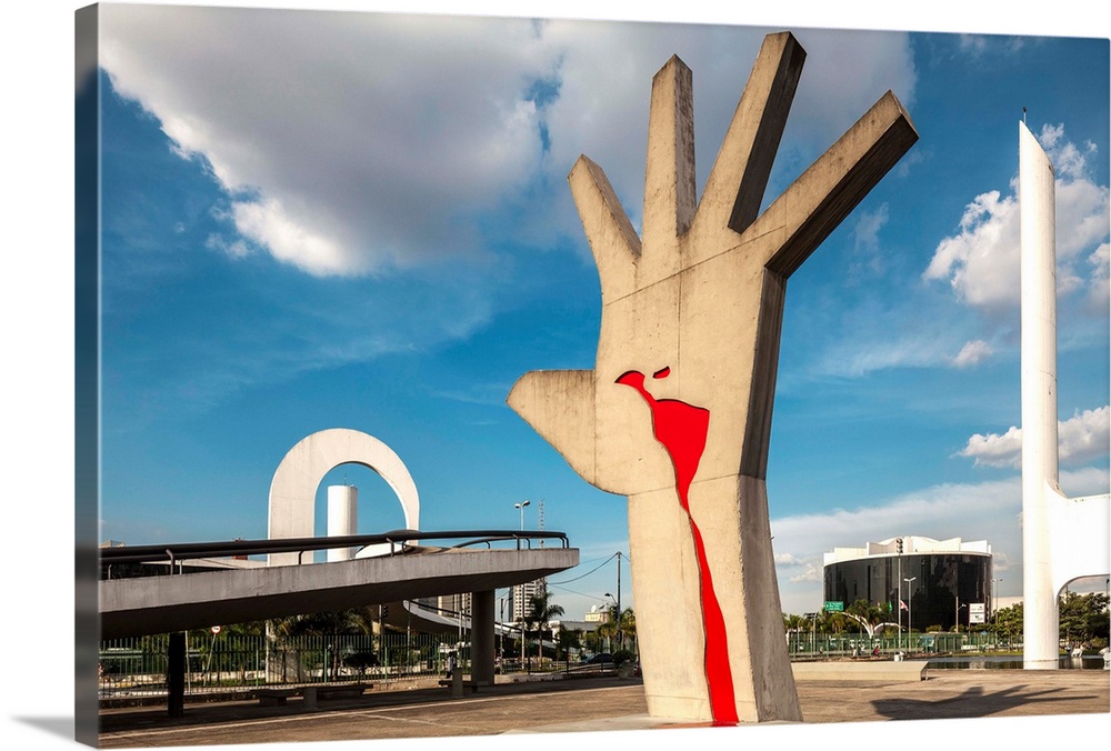 Brazil, Sao Paulo, Atlantic ocean, Latin America Memorial, Memorial da America Latina, Contemporary Art by Oscar Niemeyer.