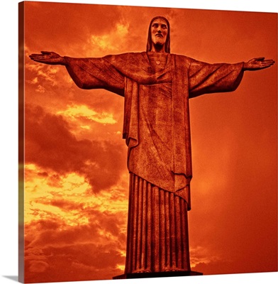 Brazil, Sugarloaf Mountain, Rio de Janeiro, Statue of Christ the Redeemer