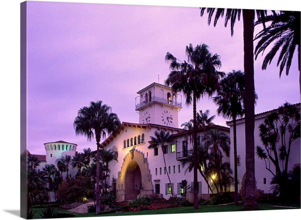 United States, USA, California, Santa Barbara, view of the County Courthouse