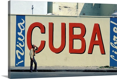 Caribbean, Cuba, Havana, Mural painting