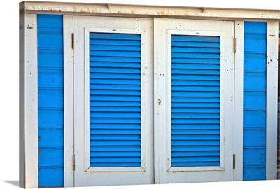 Caribbean, St. Bart's, Blue window