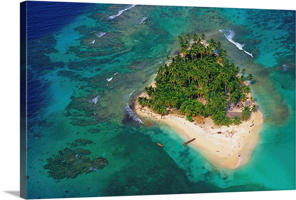 Central America, Panama, San Blas, View towards an island