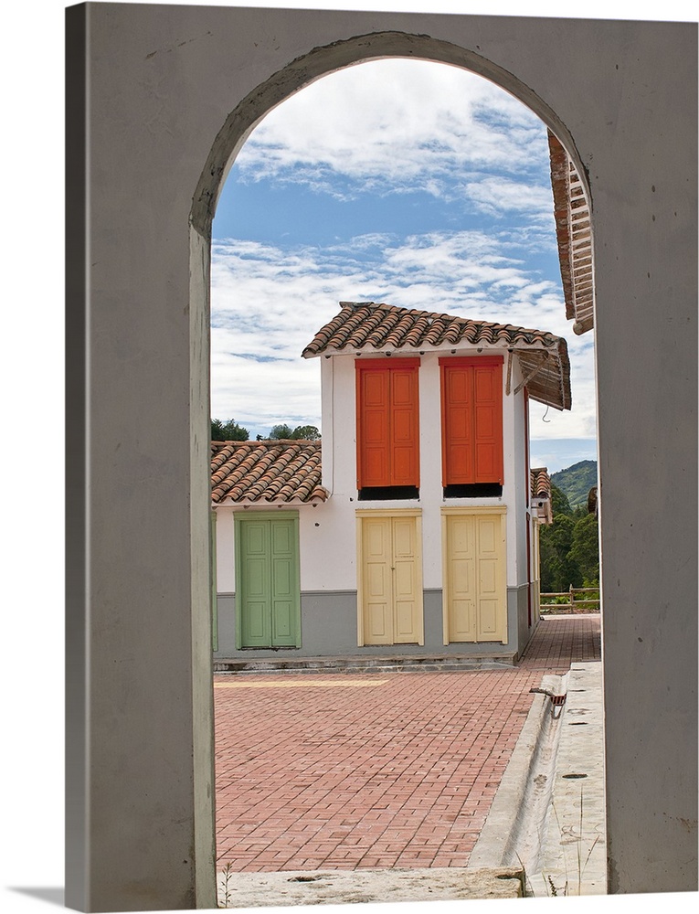 Colombia, Antioquia, detail of replica town El Penol