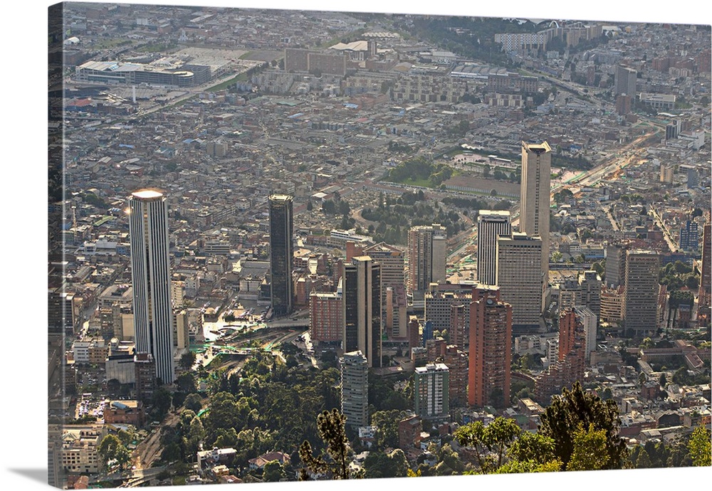 Colombia, Bogota, Aerial view from Monserrate Mountain