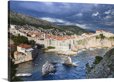 Croatia, Dalmatia, Adriatic Coast, Dubrovnik, Old town, view from the castle
