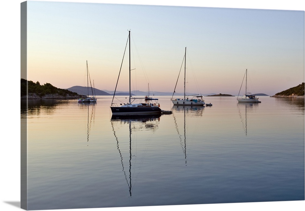 Croatia, Dalmatia, Adriatic sea, Adriatic Coast, Mooring overnight at Tijat island
