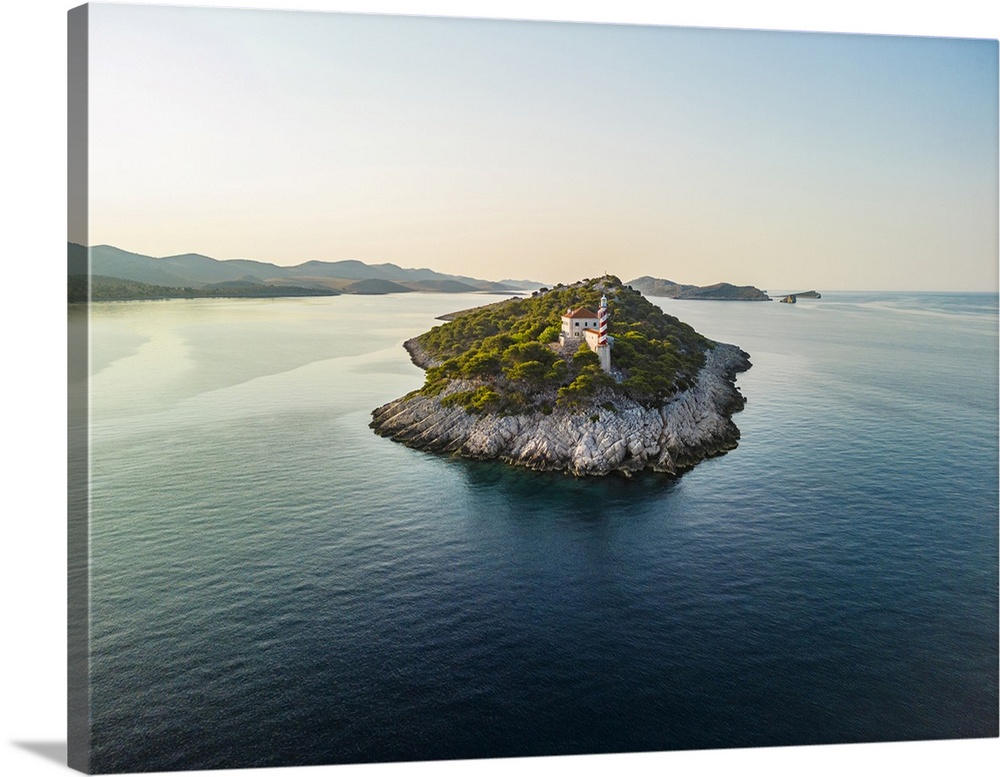 Croatia, Dalmatia, Kornati islands, Mediterranean sea, Adriatic sea, Adriatic Coast, Telascica Nature Park, Aerial view of...