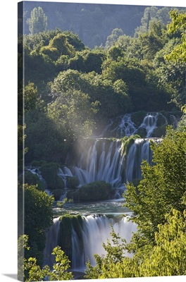 Croatia, Dalmatia, Krka National Park, Waterfalls at Skradiski buk