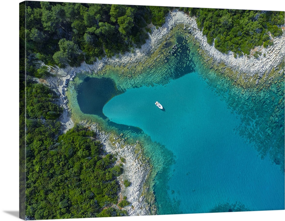 Croatia, Kvarner, Losinj island, Mediterranean sea, Adriatic sea, Bay of the island of Male Orjule.